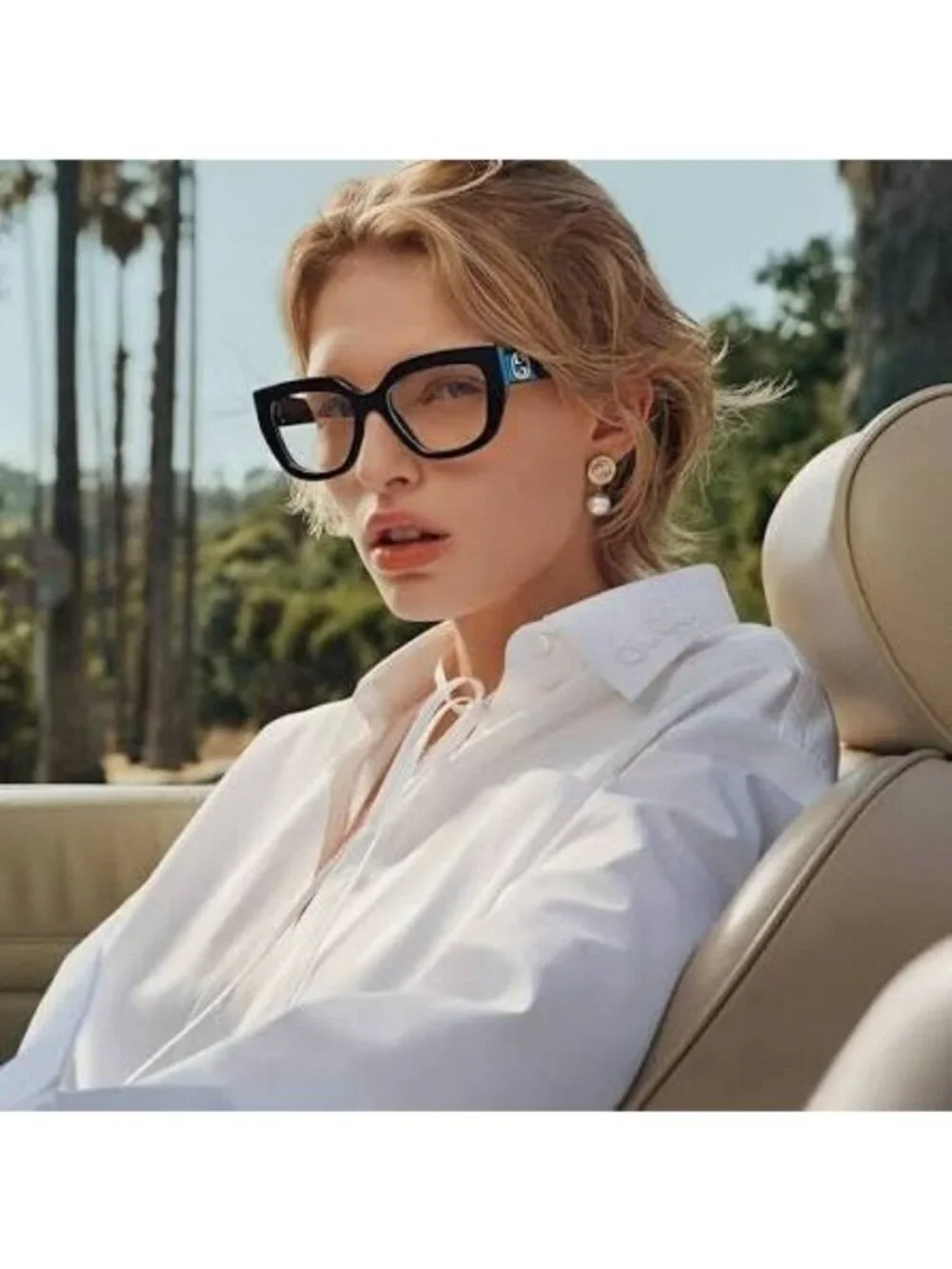 Gucci GG1847O 001 Eyeglasses Black 53mm Cat Eye Frame